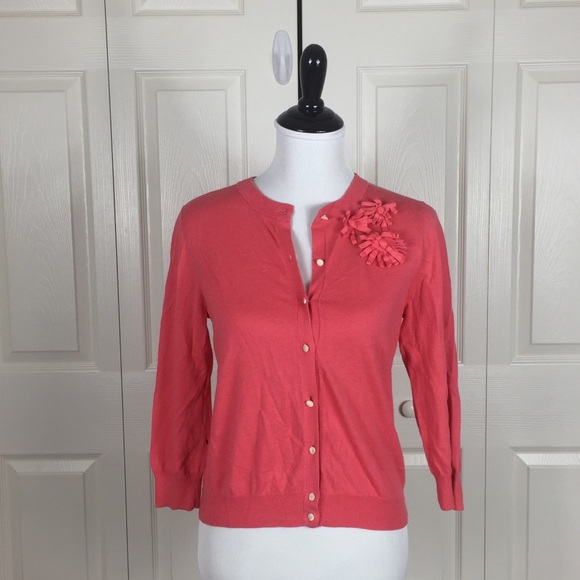 J. Crew Sweaters - J Crew Cardigan with flower detail